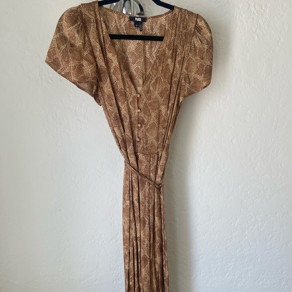 Paige Midi Snakeskin Dress